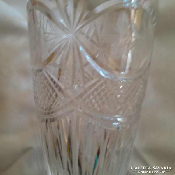 Olomkristaly váza 22 cm hibátlan