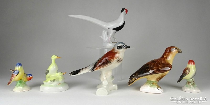 1N108 old porcelain and ceramic animal figures pack of 6 pieces