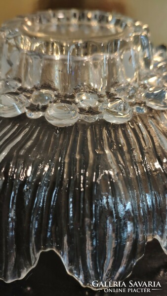 Beautiful crystal glass serving centerpiece