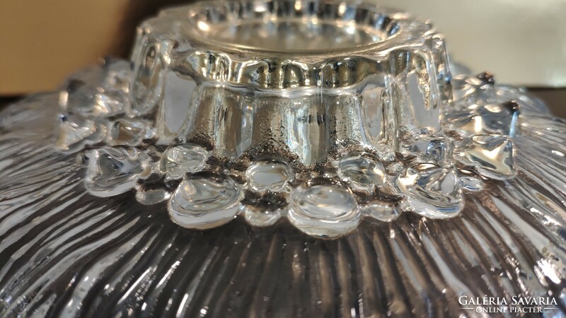 Beautiful crystal glass serving centerpiece