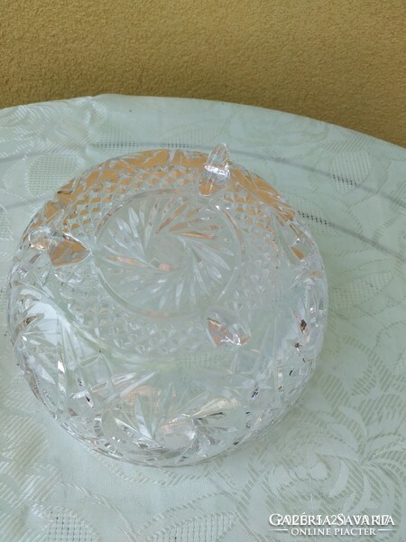 Crystal glass bowl, large bonbonier for sale! Centerpiece for sale!