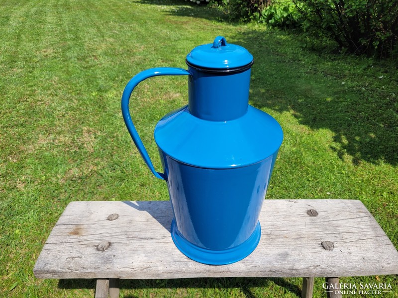 Old but new blue enamel water jug enameled 7 l iron jug vintage water jug