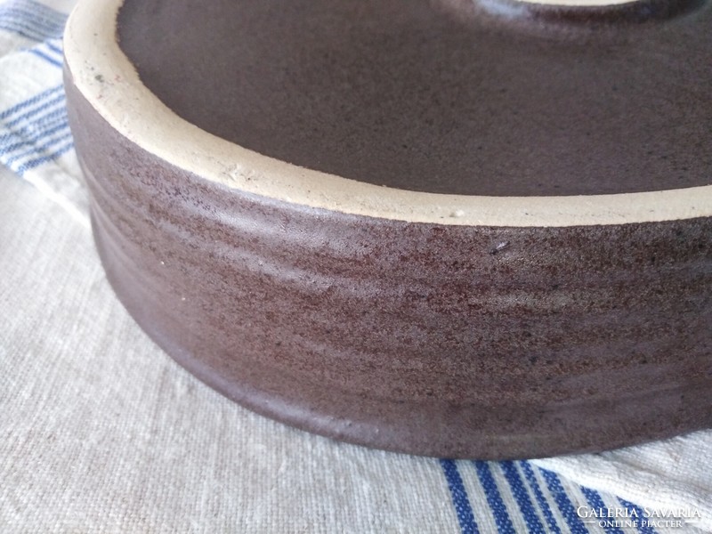 Japanese ceramic baking dish - minimalist / brown