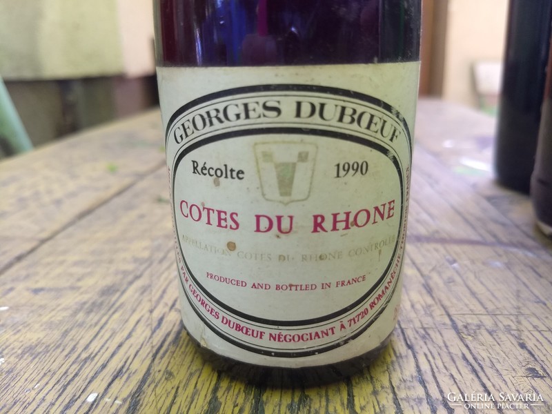 Cotes de Rune 1990 francia  kis üveges bor