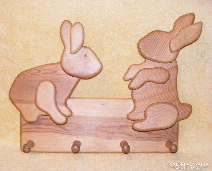 Wooden bunny hanger, hanger