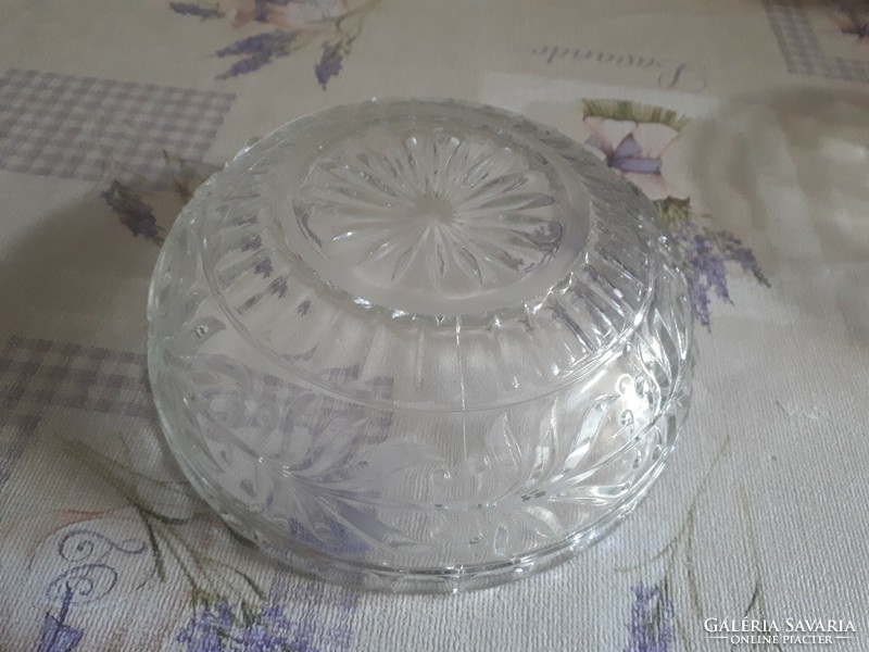 Lip-polished glass bowl