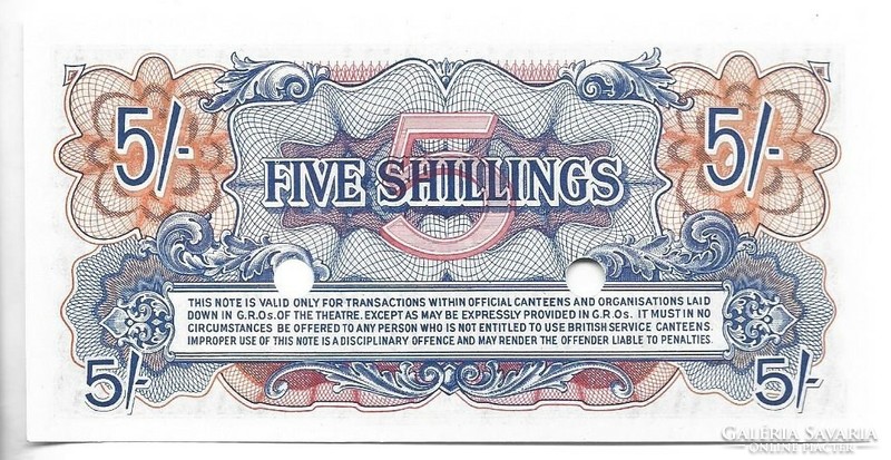 2 X 5 shillings shillings 1956 serial numbers british armed forces 1956 2 seria unc