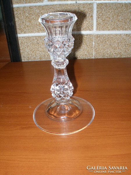 Polished glass candle holder