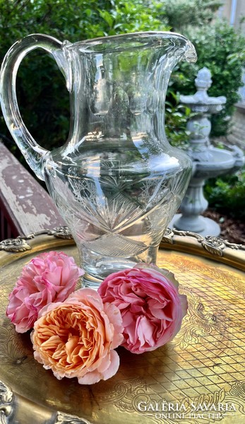 Beautiful polished glass jug
