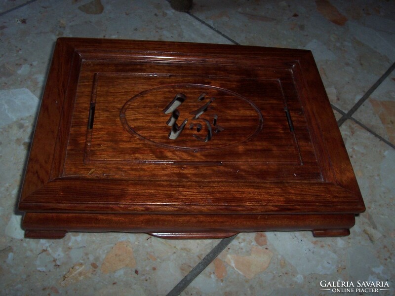 Oriental wood platform tray or stand