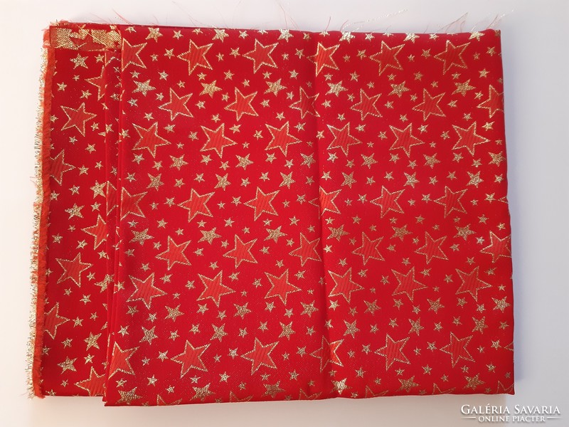 Red gold stars, Christmas fabric - patchwork - decor - fabric by the meter - quilting