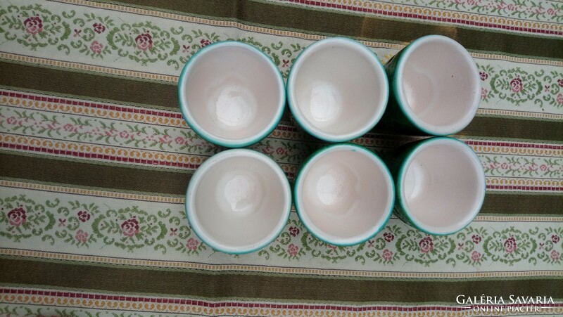 Hungarian ceramics flawless 6 cup cups 1960!