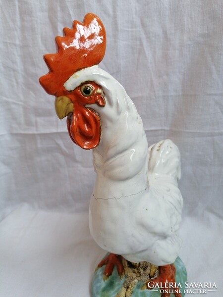 Large ceramic rooster (damaged)