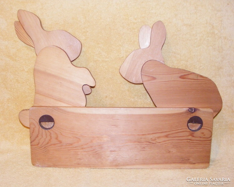 Wooden bunny hanger, hanger