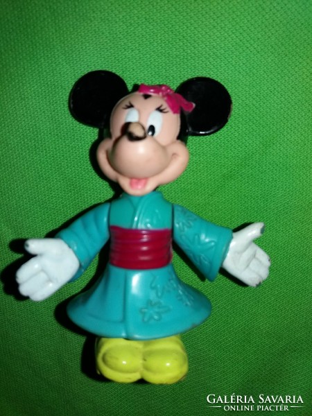 Retro mozgatható WALT DISNEY extrém ritka MINNIE Mouse japán gésa egér figura 10 cm a képek szerint