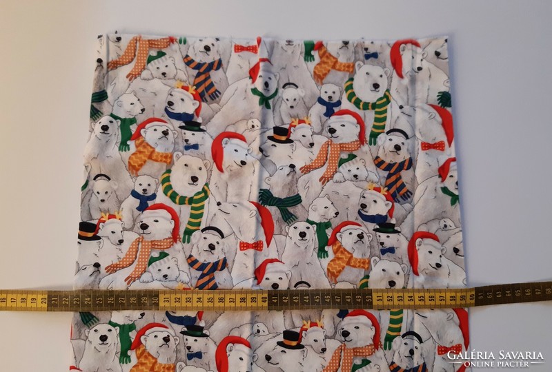 Christmas fabric with a polar bear pattern - patchwork - decor - fabric by the meter - quilting