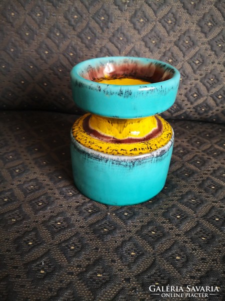 Ceramic candle holder, flower holder. A piece of applied art. Indicated.