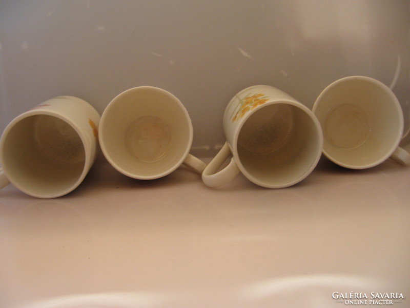 Angol teás és kávés kerámia csésze és bögre pár festett vadvirágokkal 2+2 egyben
