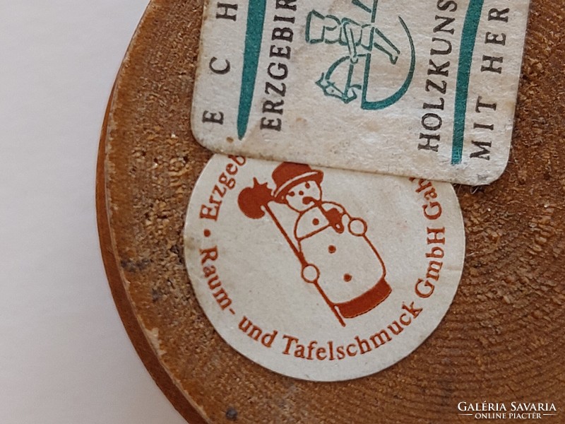 Régi karácsonyi füstölő figura Echt Erzgebirge smoker német fabábú