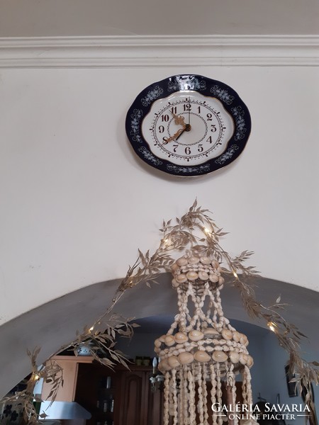 Antique pompadour ii wall plate porcelain clock from Zsolna