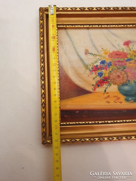 Cheerful flower still life, in a wonderful picture frame