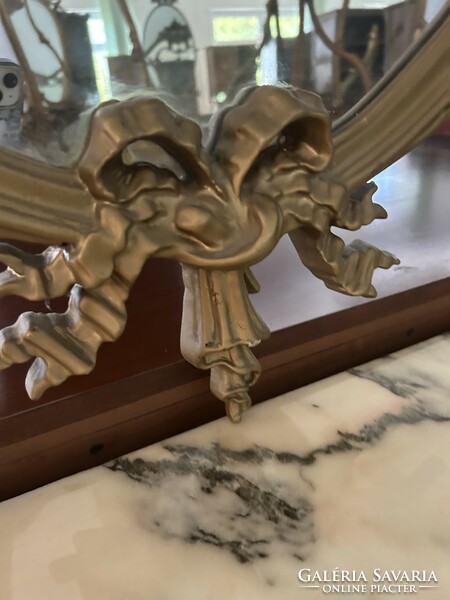 Arany márvány lapos konzol tükörrel