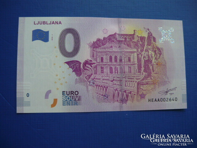 Slovenia 0 euros 2018 ljubljana! Rare memory paper money! Unc!