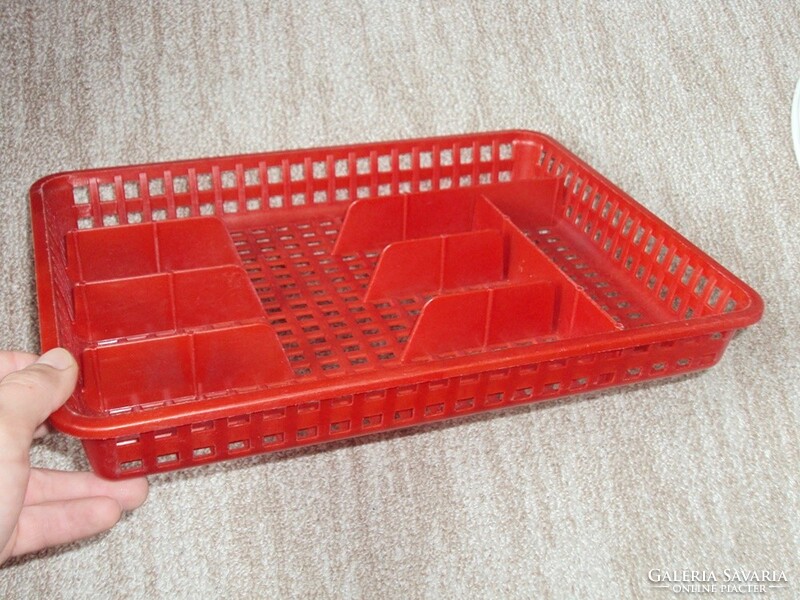 Retro plastic cutlery holder made in Czechoslovakia - from the 1970s