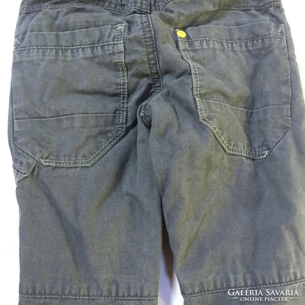 Lined children's trousers, canvas outside, cotton inside for 2-3 year old boys, size 98-104 cm