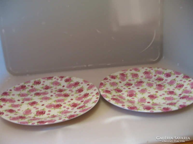 Angol Adler porcelán rózsaszín rózsás tányér