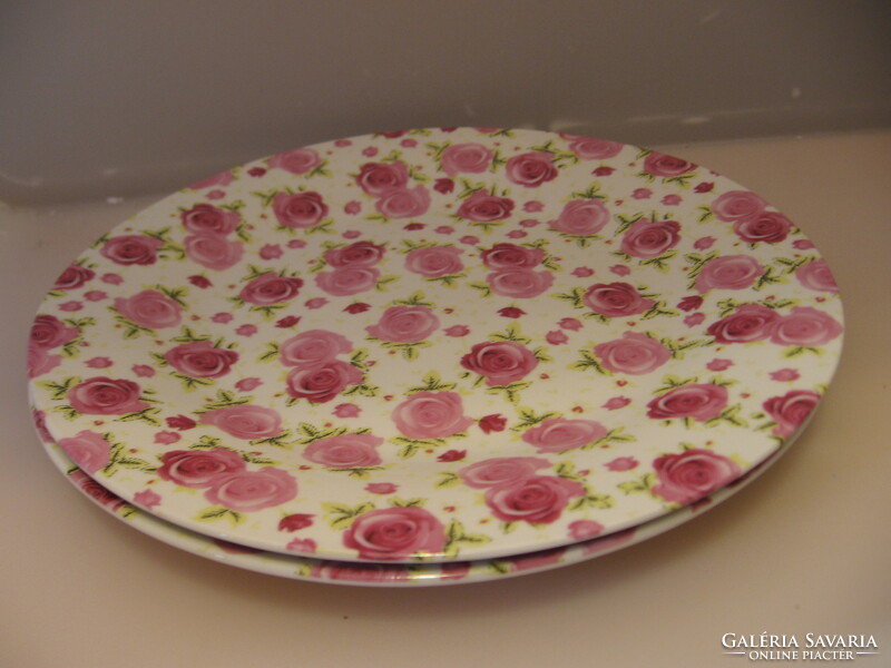 Angol Adler porcelán rózsaszín rózsás tányér