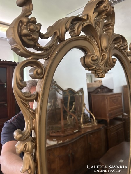 Arany márvány lapos konzol tükörrel