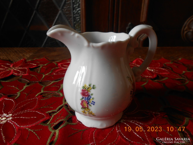 Zsolnay flower bouquet patterned milk spout