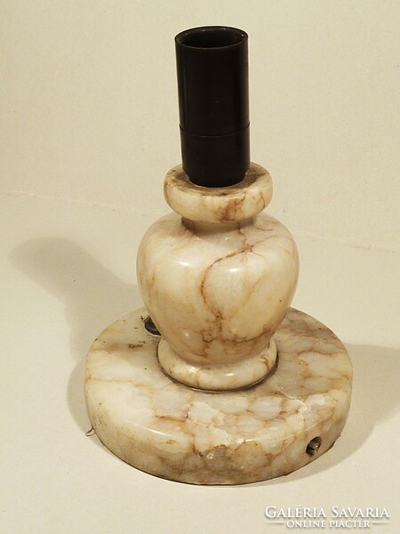 Carved stone lamp base