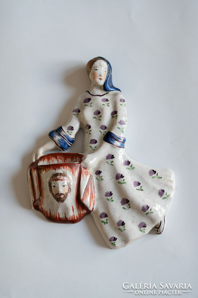 Holics Szenteltvíztartó - Szent Veronika alakjával