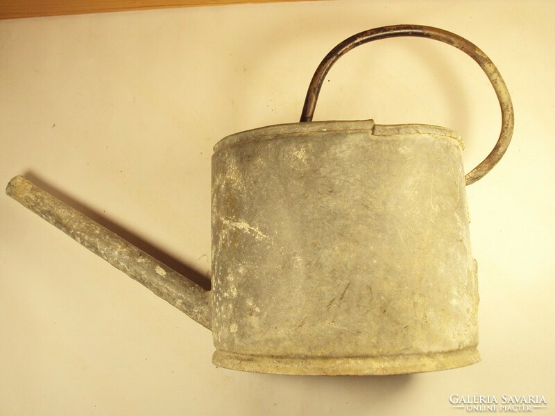 Antique galvanized tin metal jug flower sprinkler