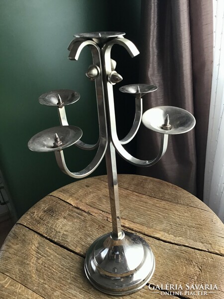 Old industrial metal candle holder