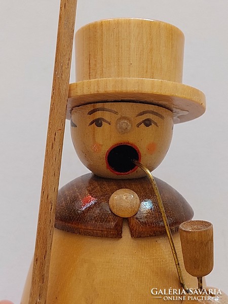 Old Christmas smoker figure echt Erzgebirge smoker German wooden figure
