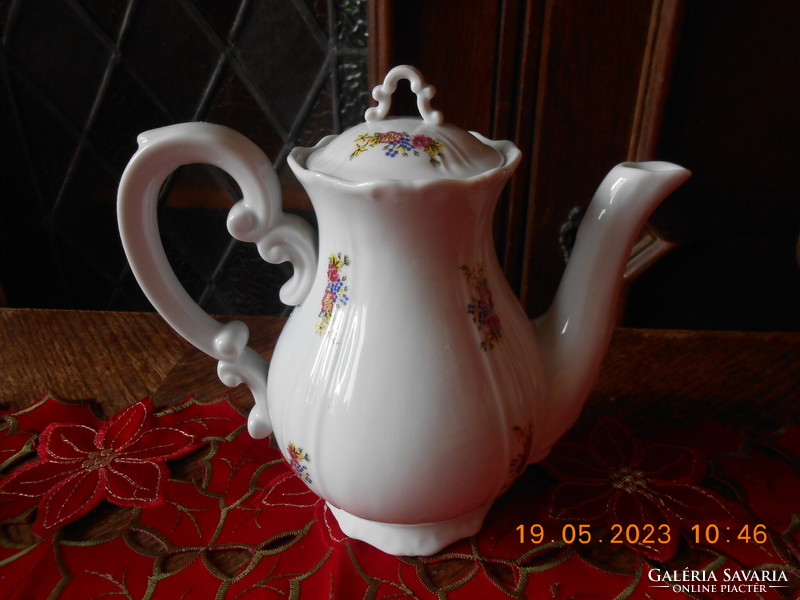 Zsolnay flower bouquet pattern coffee pourer