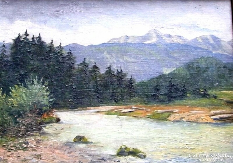 László Mednyánszky - Tatra countryside with stream