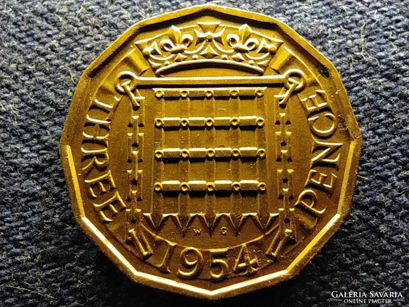 Anglia II. Erzsébet (1952-) 3 Penny 1954 (id20708)