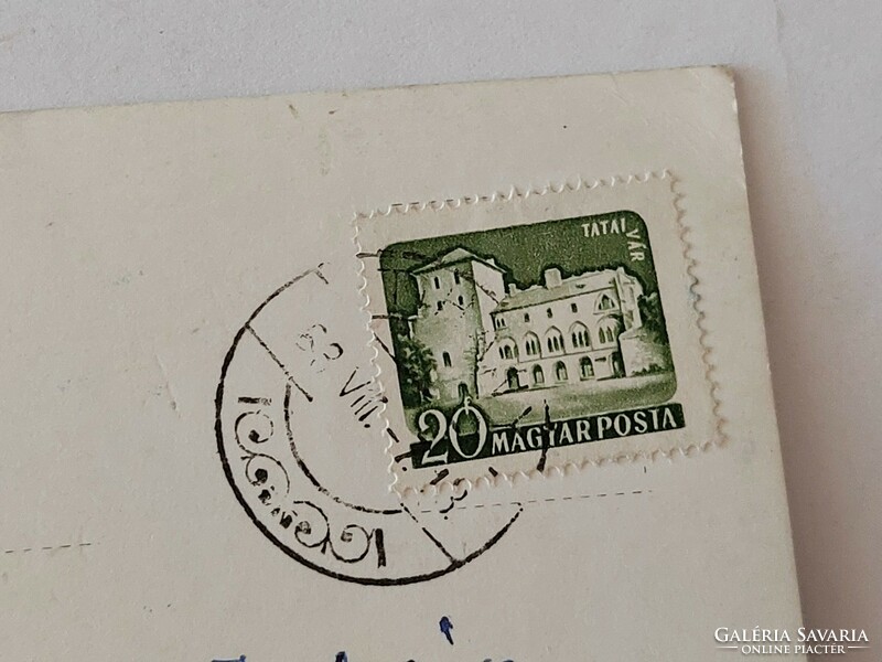 Régi képeslap 1968 Balaton fotó levelezőlap Tihany vitorlás