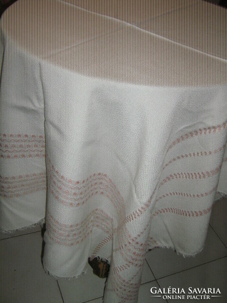 Beautiful woven tablecloth with elegant hearts