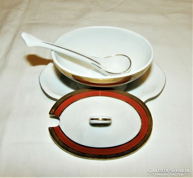 Richard Ginori porcelain spice rack - mustard rack - with original spoon