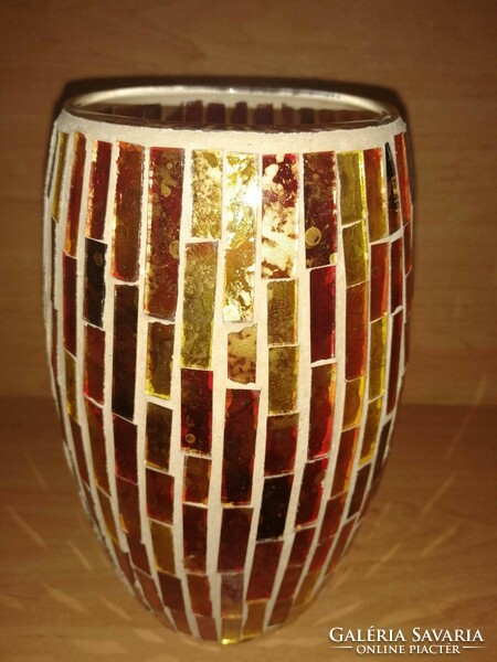 Art deco üveg váza - 20 cm magas (27/d)