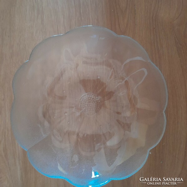 Régi szép  üveg tányér 30 cm