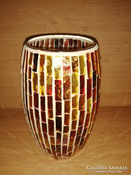 Art deco glass vase - 20 cm high (27/d)