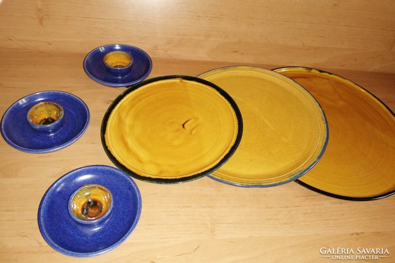 Tojástartó reggeliző szett kerámia tányér asztalközép (ia)