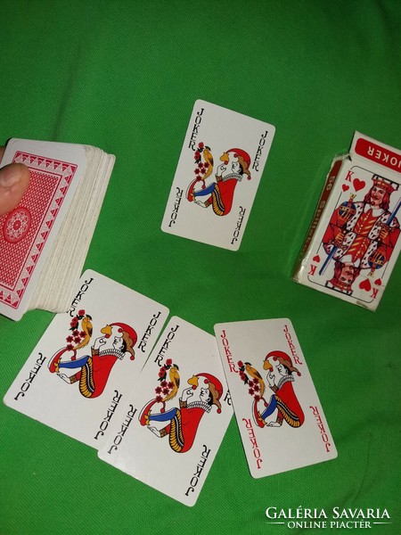 Retro német őiros hátlapos francia, römi HIÁNYTALAN játék kártya DOBOZÁVAL a képek szerint