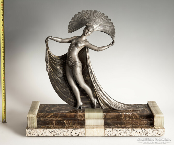 Lucien gibert: art deco cabaret dancer on a marble plinth